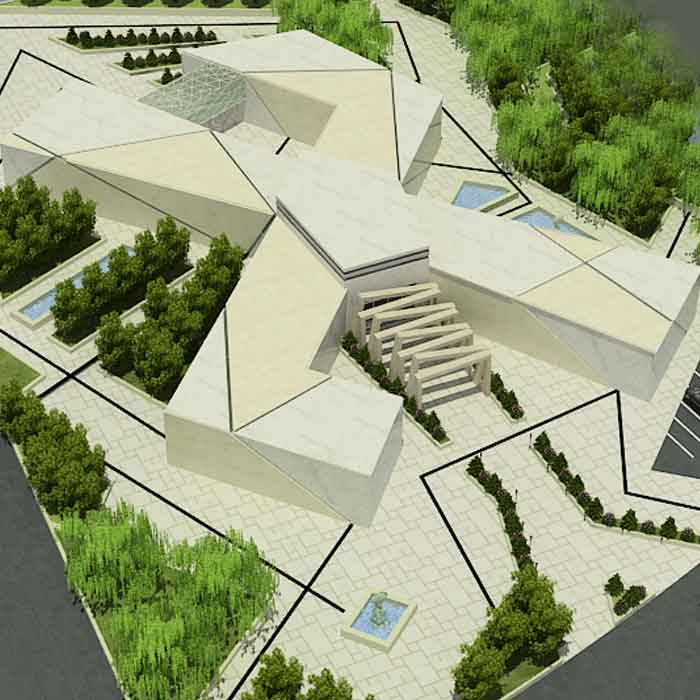 پروژه دانشجویی معماری دانشکده ضربدری